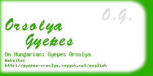 orsolya gyepes business card